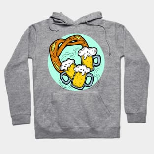 Beer and brezel for Oktoberfest friends team. Hoodie